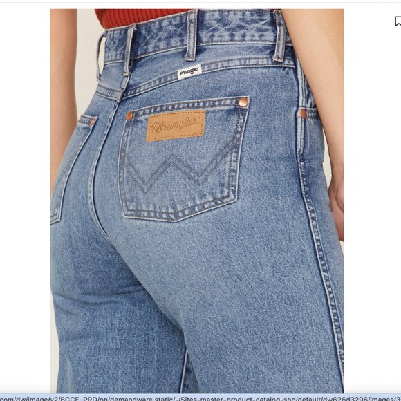 free people wrangler stylish Blue Flare Jeans for Women - Picture 4 of 7